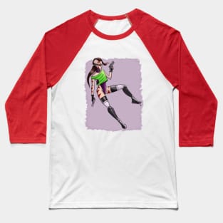 80's Apocalyptic Girl Baseball T-Shirt